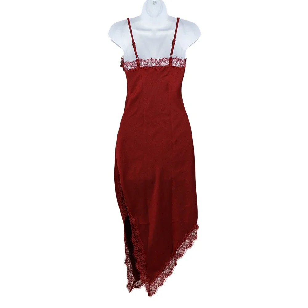 Madden Girl Asymmetrical Slip Dress Womens‎ XS Red